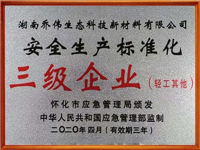 安全生產標準化三級企業(yè)